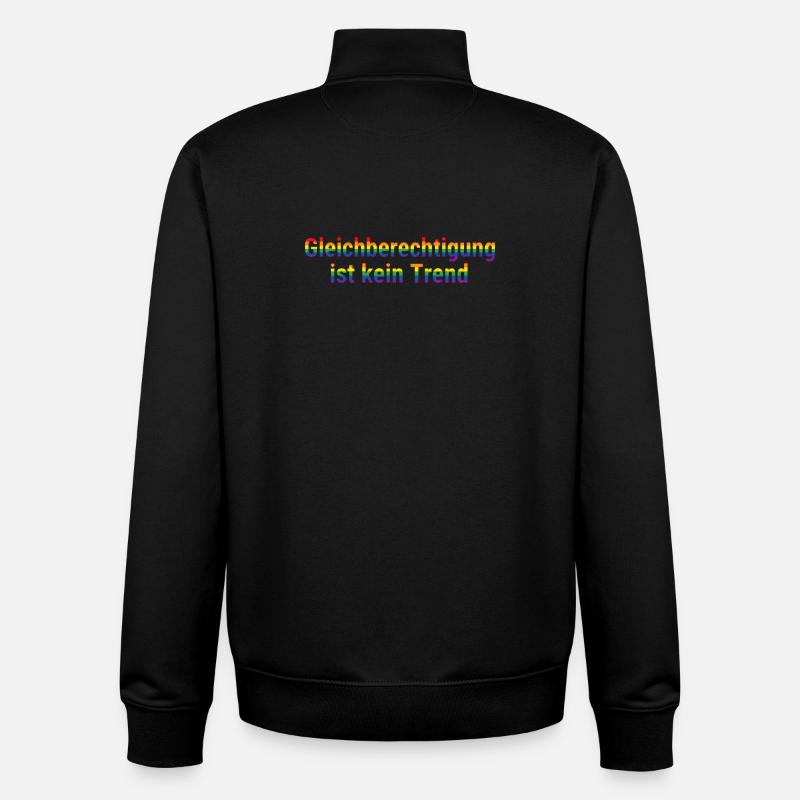 Equality is not a trend - Unisex Organic Zip Sweatshirt by Stanley/Stella - black