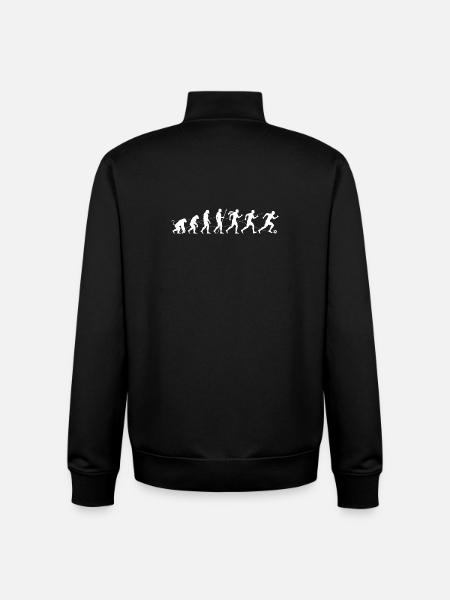 Evolution Running Silhouette to Football - Unisex Organic Zip Sweatshirt by Stanley/Stella - black