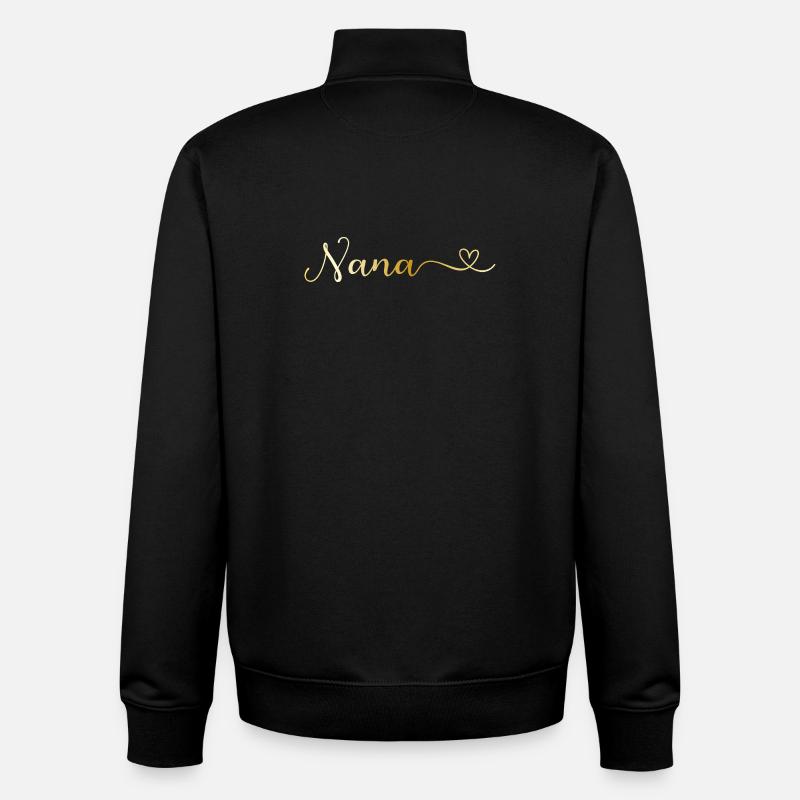 Nana - Grand-mère - Sweat zippé unisexe en coton bio Stanley/Stella - noir