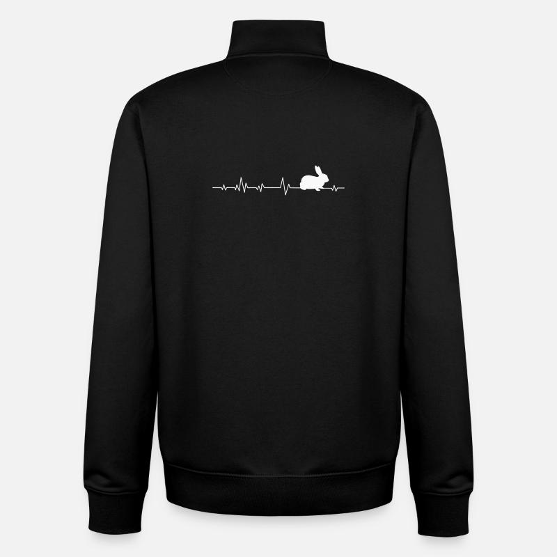 Rabbit Rabbit - Unisex Organic Zip Sweatshirt by Stanley/Stella - black