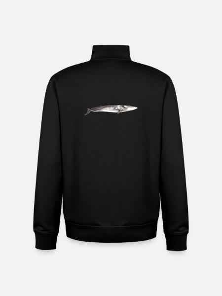 Fin whale Balaenoptera physalus - Unisex Organic Zip Sweatshirt by Stanley/Stella - black