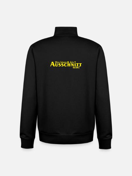 Hier könnte dein Ausschnitt sein - Unisex Organic Zip Sweatshirt von Stanley/Stella - Schwarz