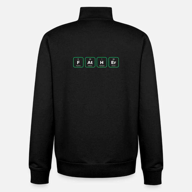 Father - Periodic table, original design - Unisex Organic Zip Sweatshirt by Stanley/Stella - black