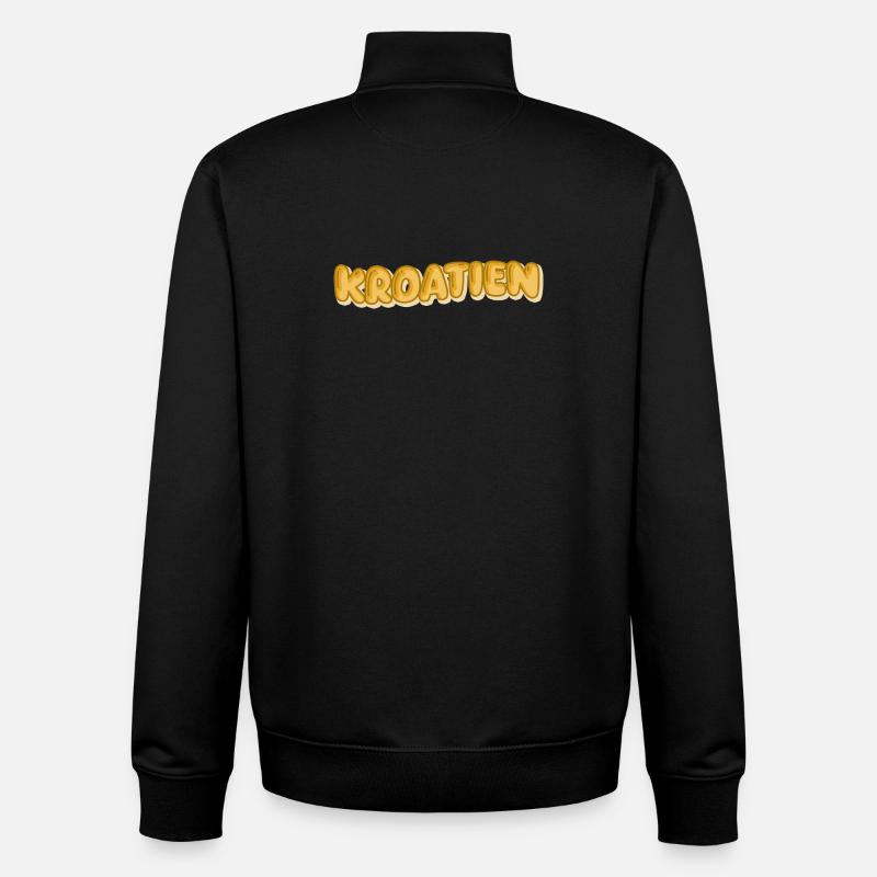 La Croatie comme vacances - Sweat zippé unisexe en coton bio Stanley/Stella - noir