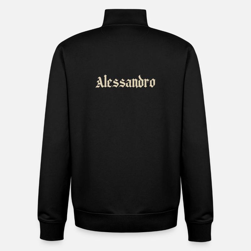 Alessandro Gothic Script - Unisex Organic Zip Sweatshirt von Stanley/Stella - Schwarz