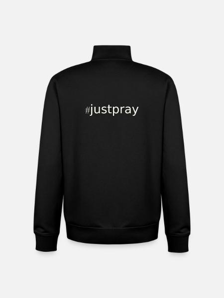 NEW --- #JustPray:  For Everyone! - Unisex Organic Zip Sweatshirt by Stanley/Stella - black