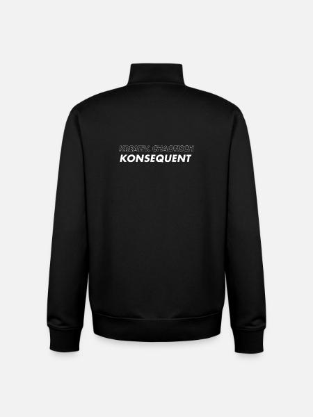 Kreativ Chaotisch Konsequent - Unisex Organic Zip Sweatshirt von Stanley/Stella - Schwarz