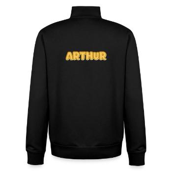 Geschenk für Arthur - Unisex Organic Zip Sweatshirt von Stanley/Stella - Schwarz - Hinten - AI Model Male 185 light (185cm)