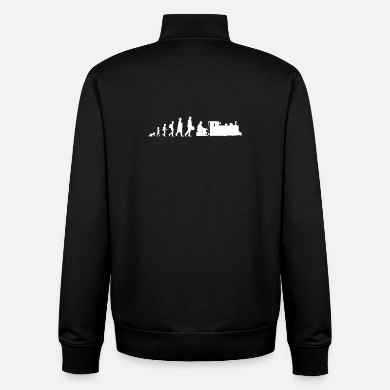Développement de l’Eisenbahnfreund - Sweat zippé unisexe en coton bio Stanley/Stella - noir