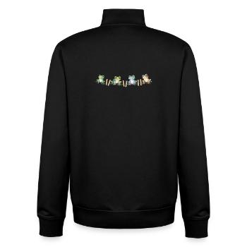 Froschmotiv  Lustige Frösche auf der Wäscheleine - Unisex Organic Zip Sweatshirt von Stanley/Stella - Schwarz - Hinten - AI Model Male 185 light (185cm)