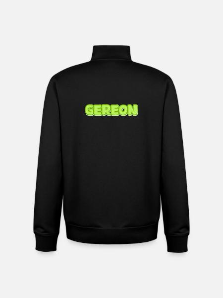 Gereon Neon Bubble Letters - Unisex Organic Zip Sweatshirt by Stanley/Stella - black