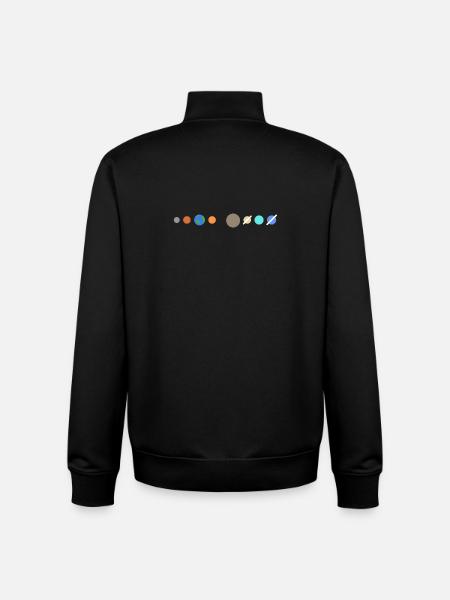 Solar system planets - Unisex Organic Zip Sweatshirt by Stanley/Stella - black