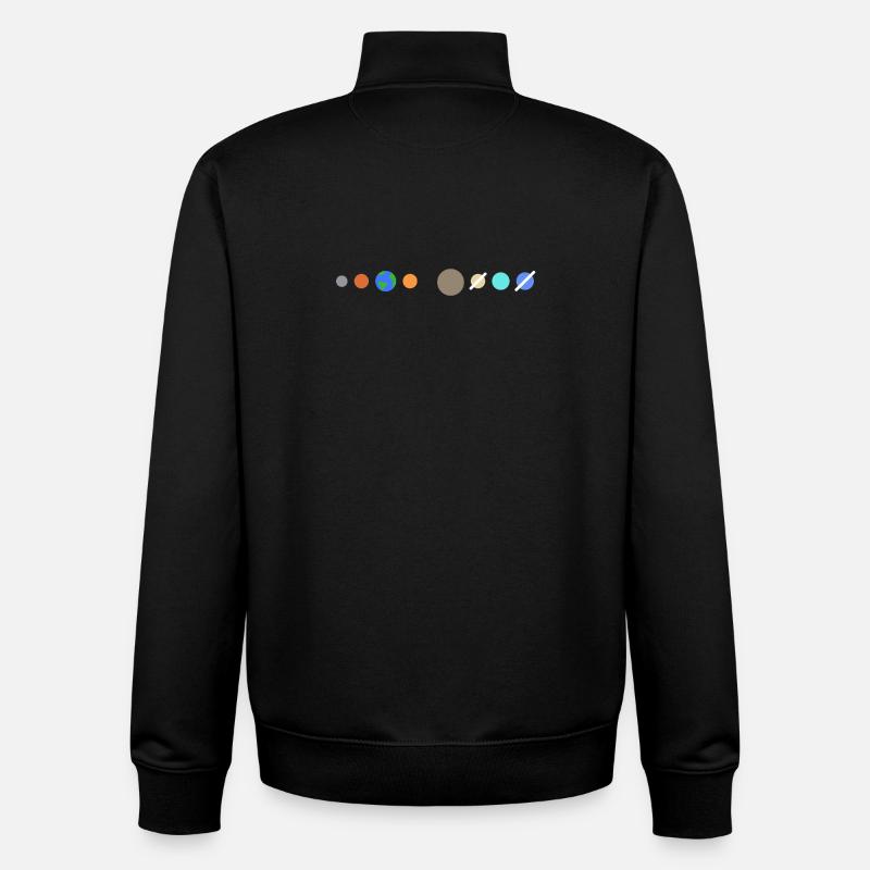 Solar system planets - Unisex Organic Zip Sweatshirt by Stanley/Stella - black