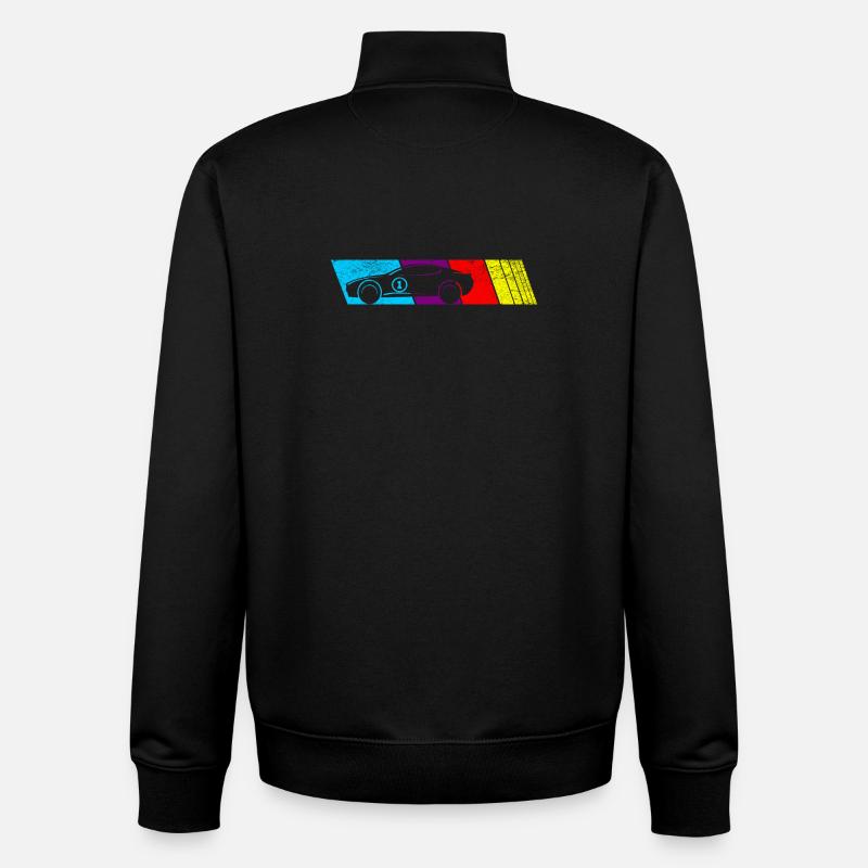 Abstrakte Farbexplosion Autodesign - Unisex Organic Zip Sweatshirt von Stanley/Stella - Schwarz