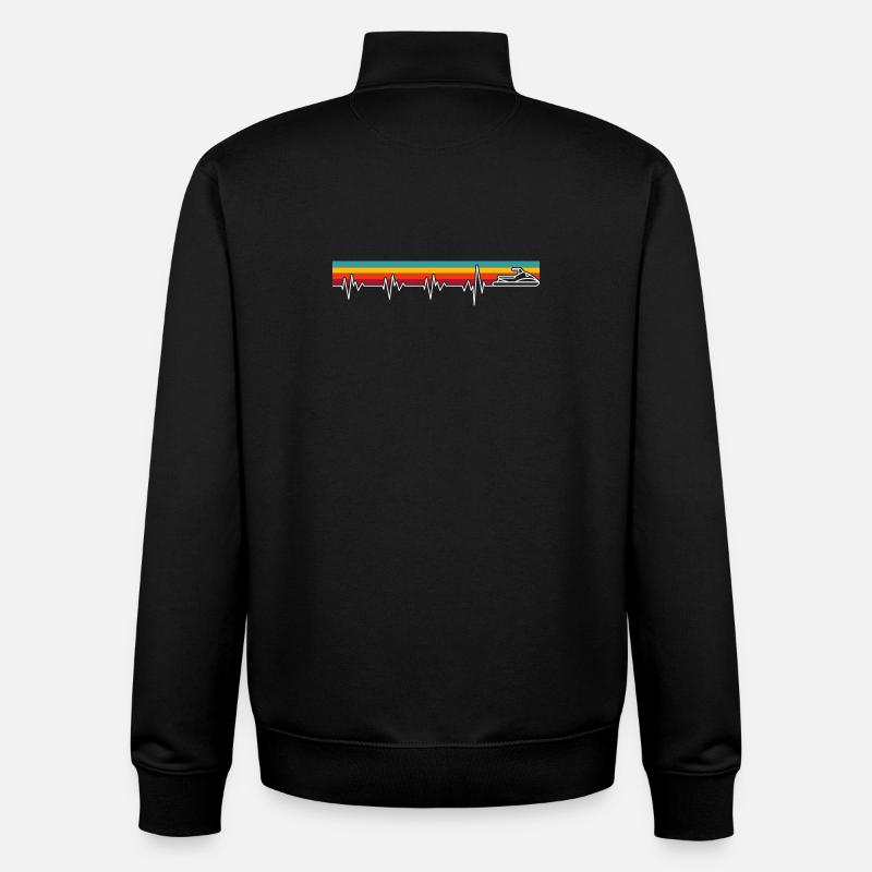 Jetski am Puls des Meeres - Unisex Organic Zip Sweatshirt von Stanley/Stella - Schwarz