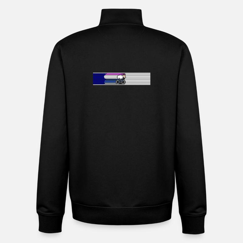 Tri Radfahren - Unisex Organic Zip Sweatshirt von Stanley/Stella - Schwarz