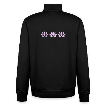 Lotus Flower Lotus Flower Pastel Violet Flower Flowers - Unisex Organic Zip Sweatshirt by Stanley/Stella - black - Back - AI Model Male 185 light (185cm)