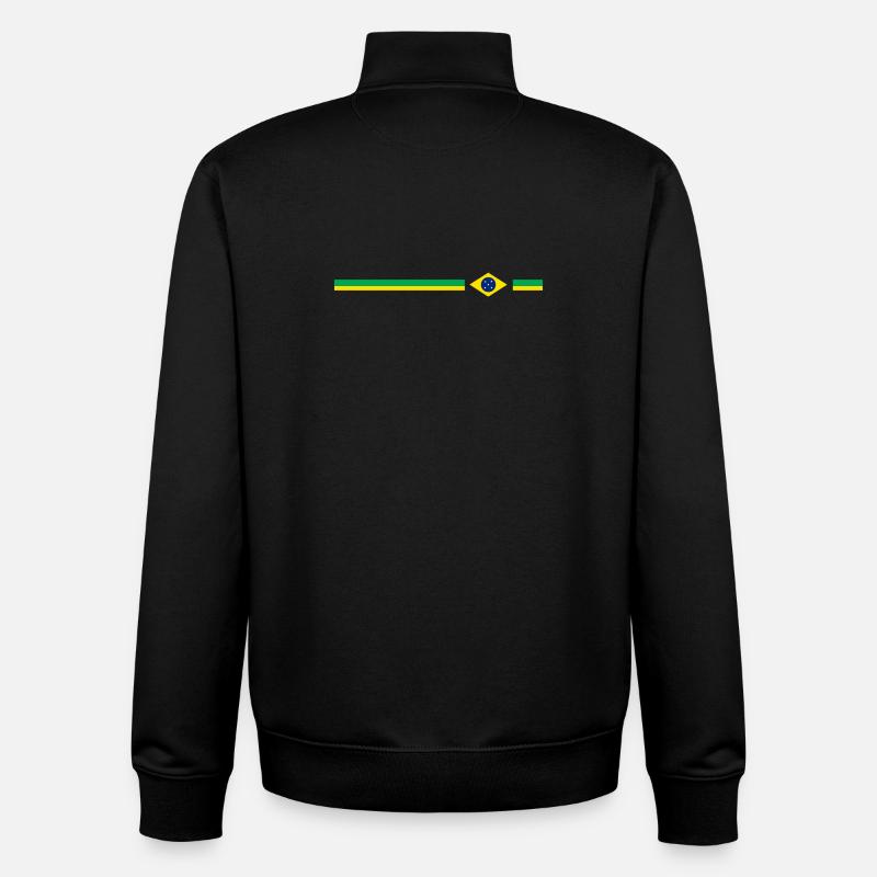 Brasilien-Design-Logo - Unisex Organic Zip Sweatshirt von Stanley/Stella - Schwarz