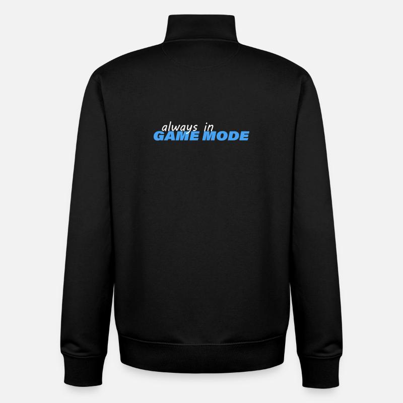 ALWAYS IN GAME MODE - Unisex Organic Zip Sweatshirt by Stanley/Stella - black
