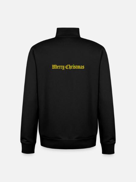 Merry Christmas - Unisex Organic Zip Sweatshirt by Stanley/Stella - black