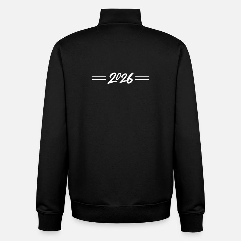 Ligne 2026 - Sweat zippé unisexe en coton bio Stanley/Stella - noir