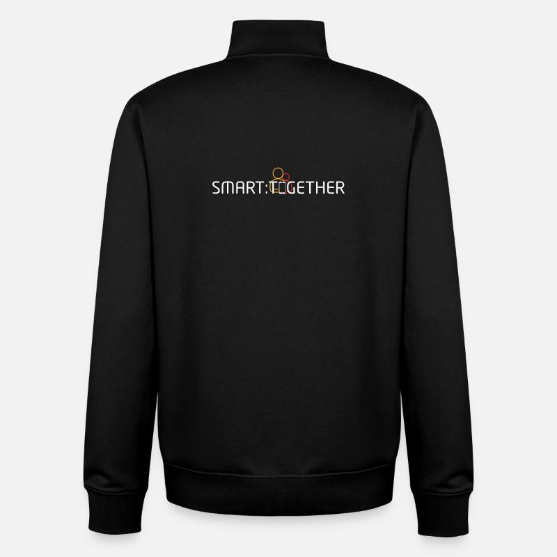 Blanc de Smart Together - Sweat zippé unisexe en coton bio Stanley/Stella - noir
