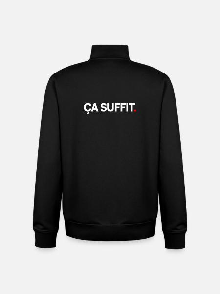 Ça suffit - Sweat zippé unisexe en coton bio Stanley/Stella - noir