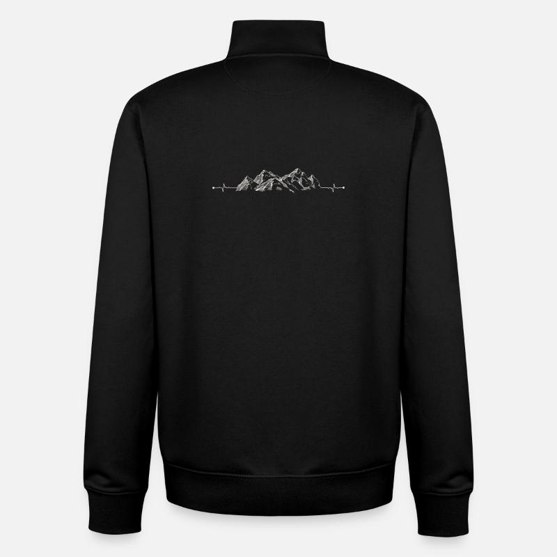 Pic Alpine Pulse - Sweat zippé unisexe en coton bio Stanley/Stella - noir