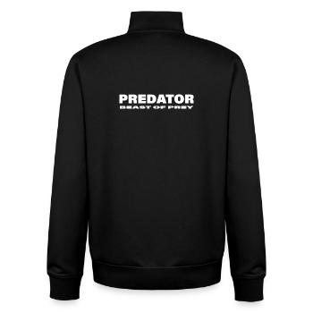 PRÉDATEUR - Sweat zippé unisexe en coton bio Stanley/Stella - noir - Dos - AI Model Male 185 light (185cm)