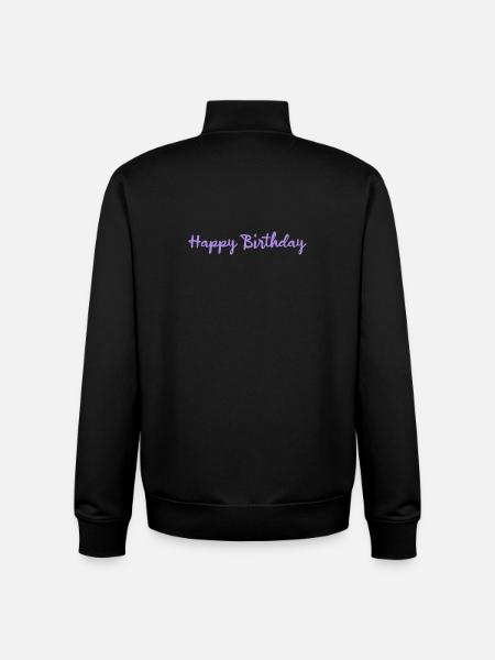 HAPPY BIRTHDAY - Sweat zippé unisexe en coton bio Stanley/Stella - noir