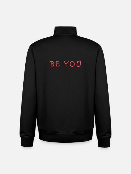 Inspirational Motif with Personal Manifestation - Unisex Organic Zip Sweatshirt by Stanley/Stella - black