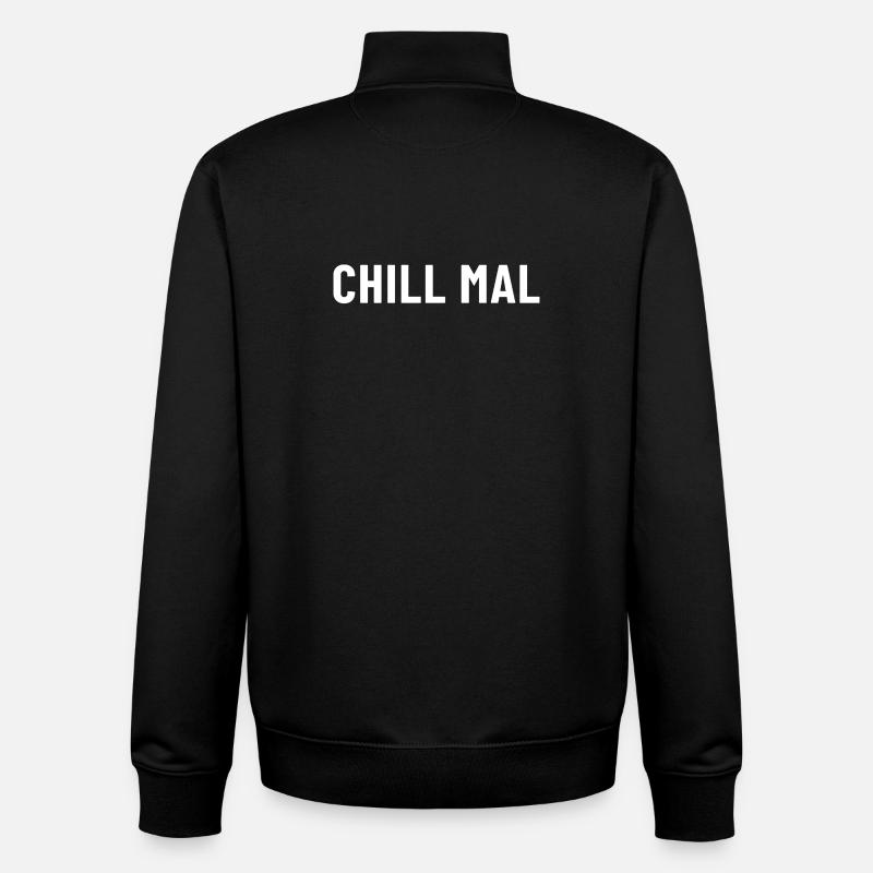Chill mal - Unisex Organic Zip Sweatshirt von Stanley/Stella - Schwarz
