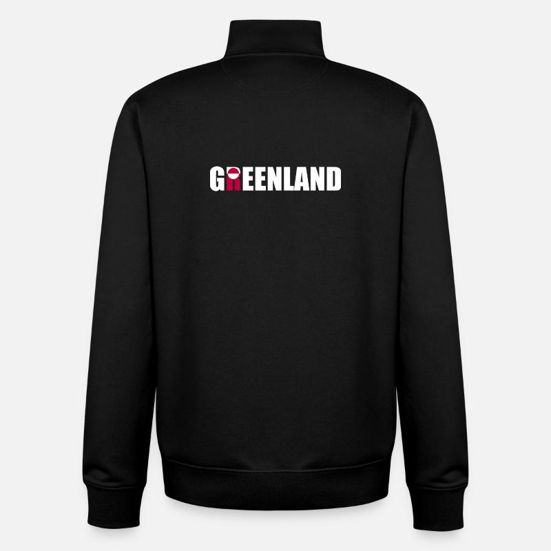 Greenland - Denmark - Danmark - Dänemark - Unisex Organic Zip Sweatshirt by Stanley/Stella - black