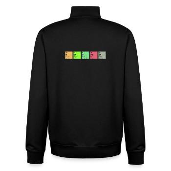 Chimie caféine - Sweat zippé unisexe en coton bio Stanley/Stella - noir - Dos - AI Model Male 185 light (185cm)