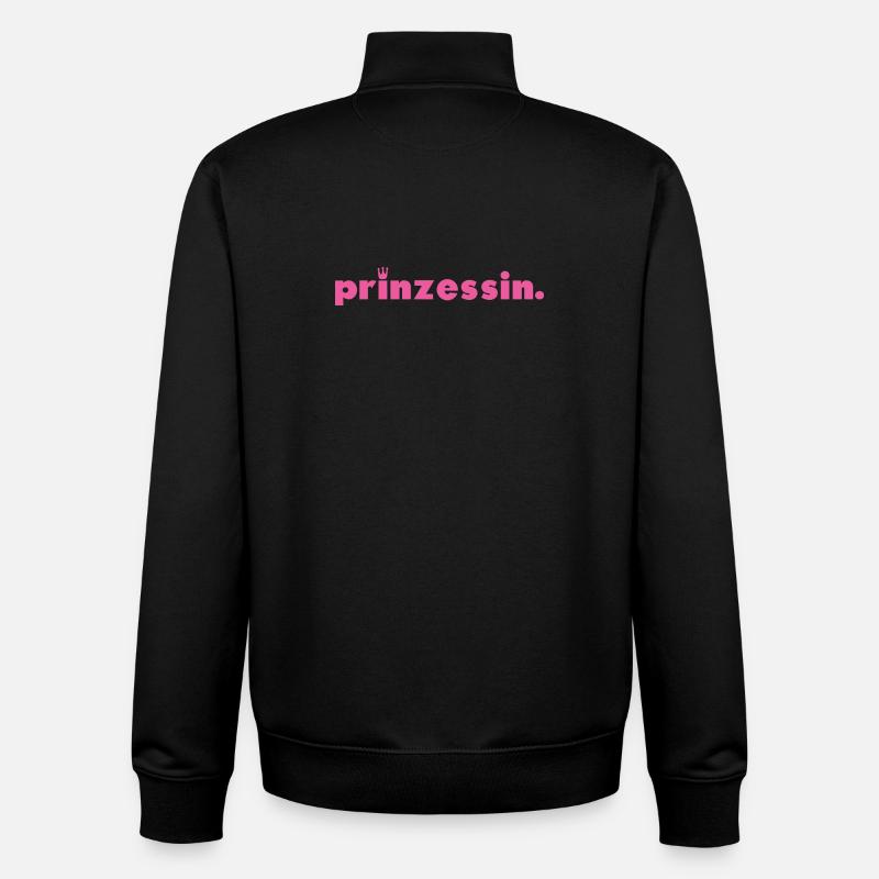 princesse. - Sweat zippé unisexe en coton bio Stanley/Stella - noir