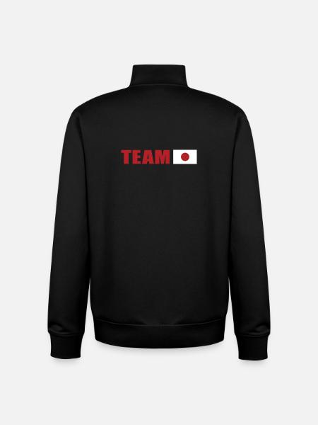 Support Team Japan - Unisex Organic Zip Sweatshirt by Stanley/Stella - black