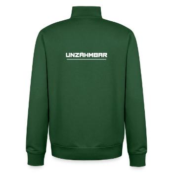 Indomptable - Sweat zippé unisexe en coton bio Stanley/Stella - vert bouteille - Dos - AI Model Male 185 dark (185cm)