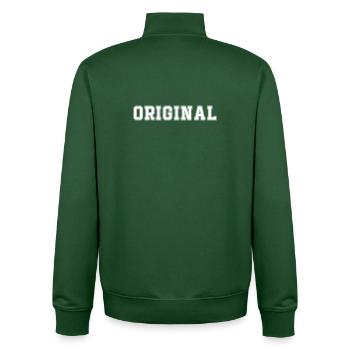 Original - Unisex Organic Zip Sweatshirt by Stanley/Stella - bottle green - Back - AI Model Male 185 dark (185cm)