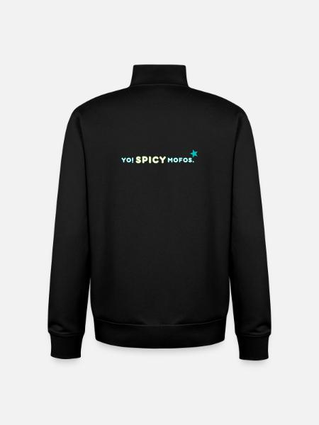 Yo! Spicy. | Retro Streetwear Statement - Unisex Organic Zip Sweatshirt by Stanley/Stella - black