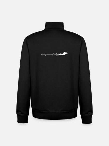 Herzschlag-Tauchen - Unisex Organic Zip Sweatshirt von Stanley/Stella - Schwarz