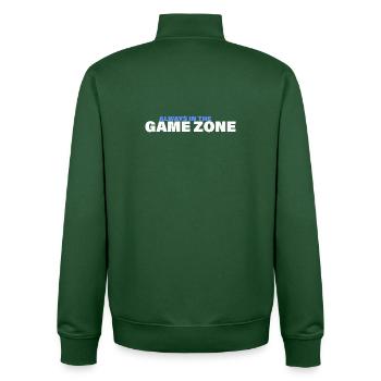 GAME ZONE - Unisex Organic Zip Sweatshirt von Stanley/Stella - Flaschengrün - Hinten - AI Model Male 185 dark (185cm)