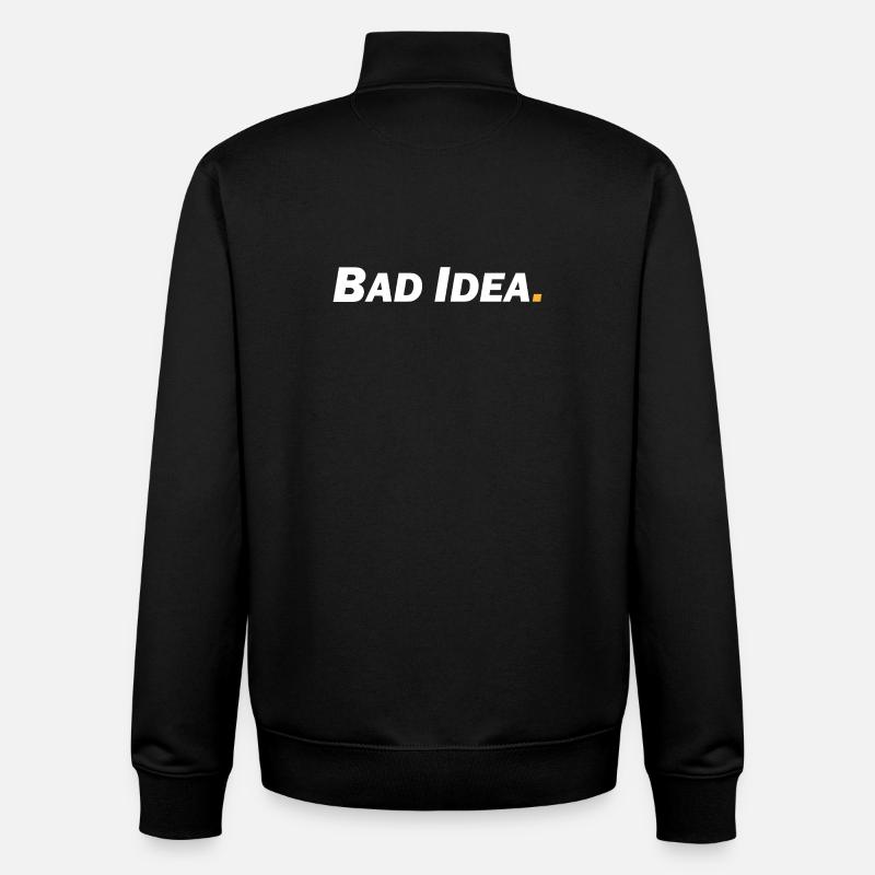 Bad Idea - Unisex Organic Zip Sweatshirt by Stanley/Stella - black