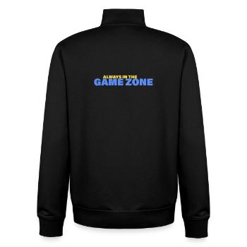 ZONE DE JEU - Sweat zippé unisexe en coton bio Stanley/Stella - noir - Dos - AI Model Male 185 light (185cm)
