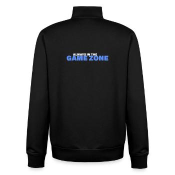 ZONE DE JEU - Sweat zippé unisexe en coton bio Stanley/Stella - noir - Dos - AI Model Male 185 light (185cm)