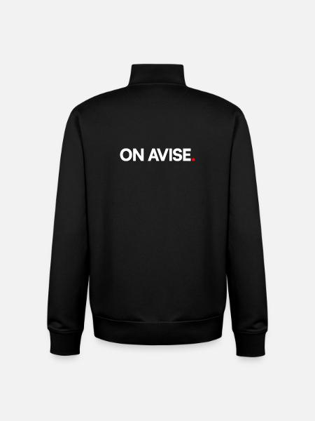On avise - Sweat zippé unisexe en coton bio Stanley/Stella - noir