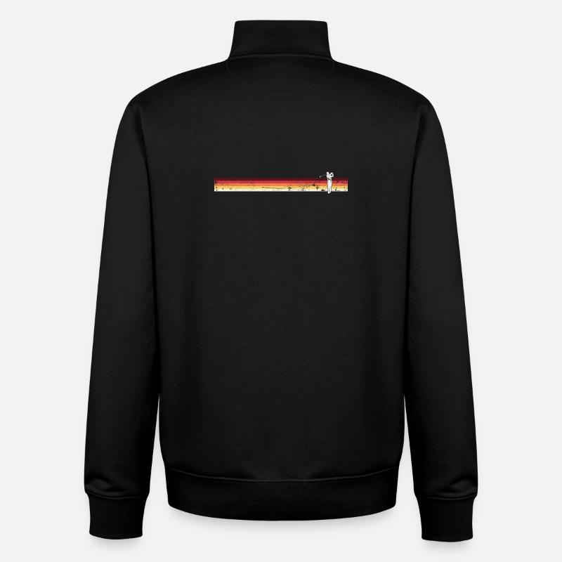 Golf Sunset Silhouette Tee - Sweat zippé unisexe en coton bio Stanley/Stella - noir