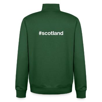 SCOTLAND Schottland Hashtag - Unisex Organic Zip Sweatshirt by Stanley/Stella - bottle green - Back - AI Model Male 185 dark (185cm)