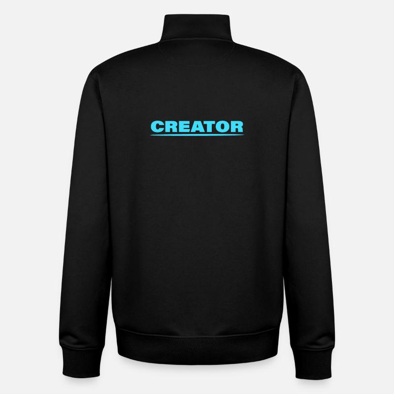 CREATOR - Unisex Organic Zip Sweatshirt by Stanley/Stella - black