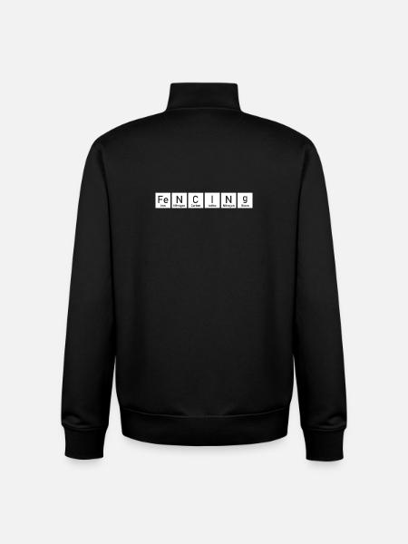 Periodensystem des Fechtens - Unisex Organic Zip Sweatshirt von Stanley/Stella - Schwarz