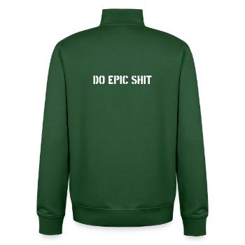 Do epic shit - Unisex Organic Zip Sweatshirt von Stanley/Stella - Flaschengrün - Hinten - AI Model Male 185 dark (185cm)